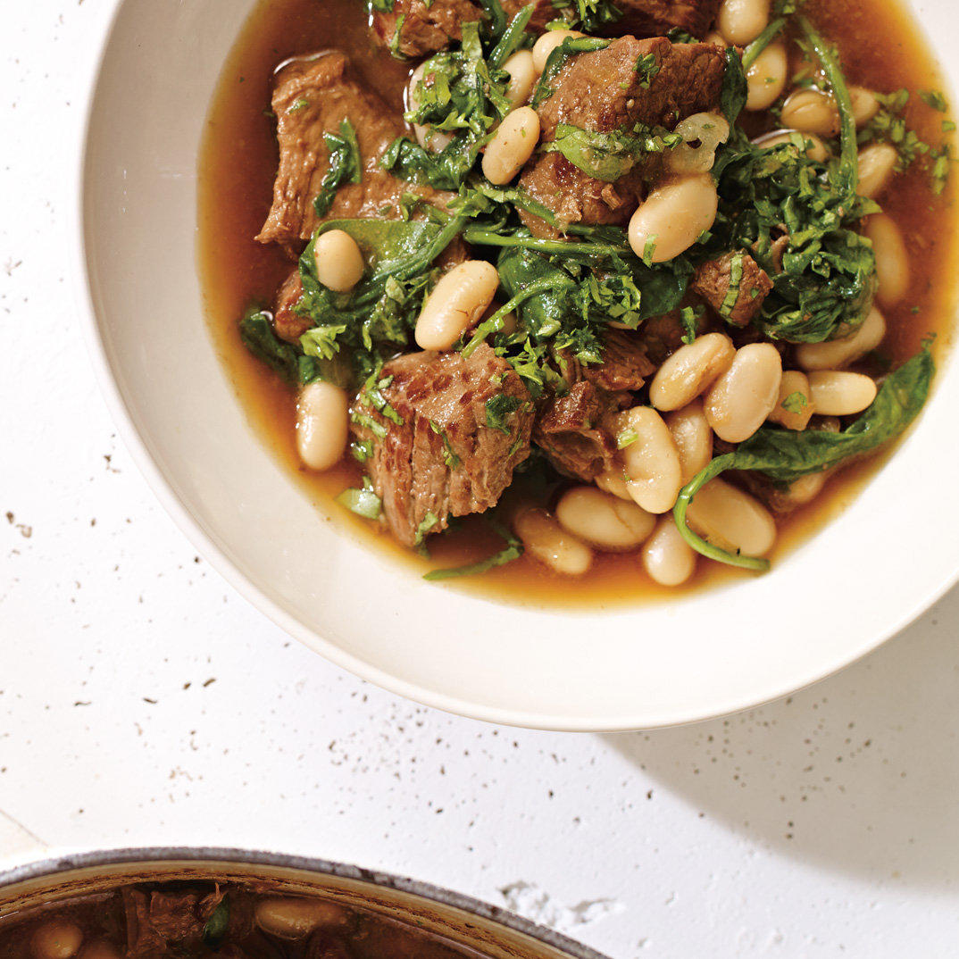 خورشت گوشت و لوبیا سفید