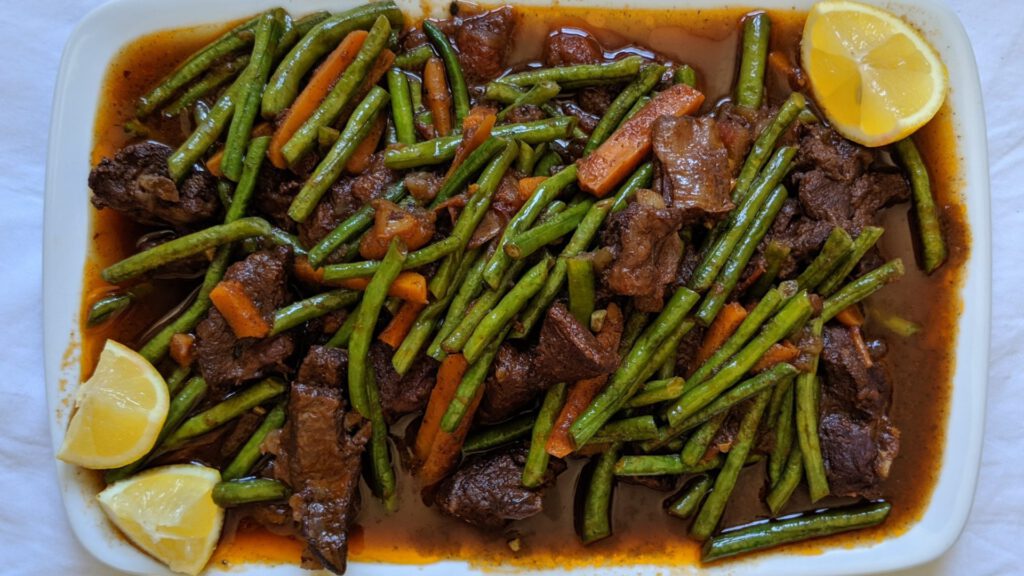 خورشت لوبیا سبز با گوشت
