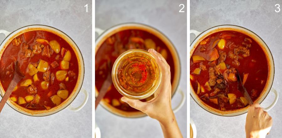 خورشت سیب و آلو قیسی با گوشت