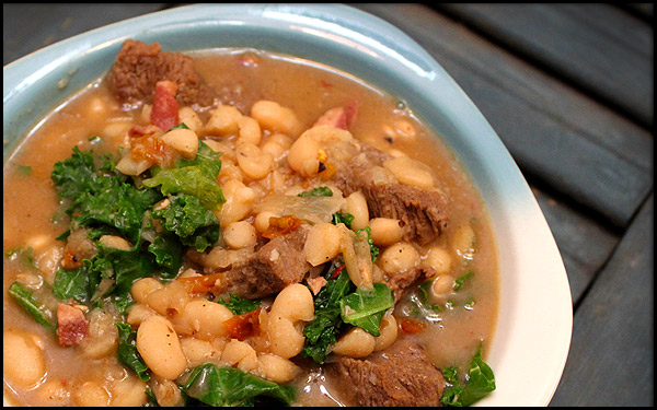 خورشت گوشت و لوبیا سفید
