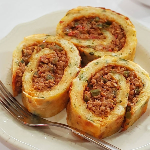 رولت سیب زمینی و ژامبون