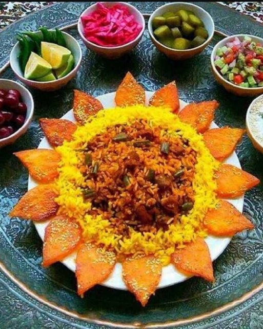 لوبیا پلو مجلسی 