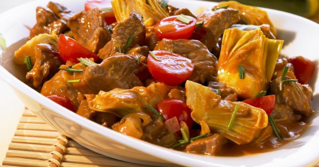 خورشت کنگر با گوشت