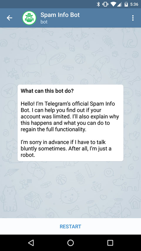 مشکل کسانی که نمی توانند در تلگرام پیام بفرستند